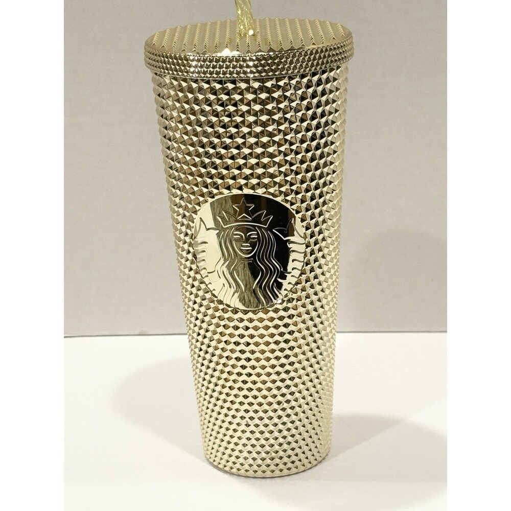 Starbucks 2022 Winter Holiday Gold Metallic 24 Oz Tumbler